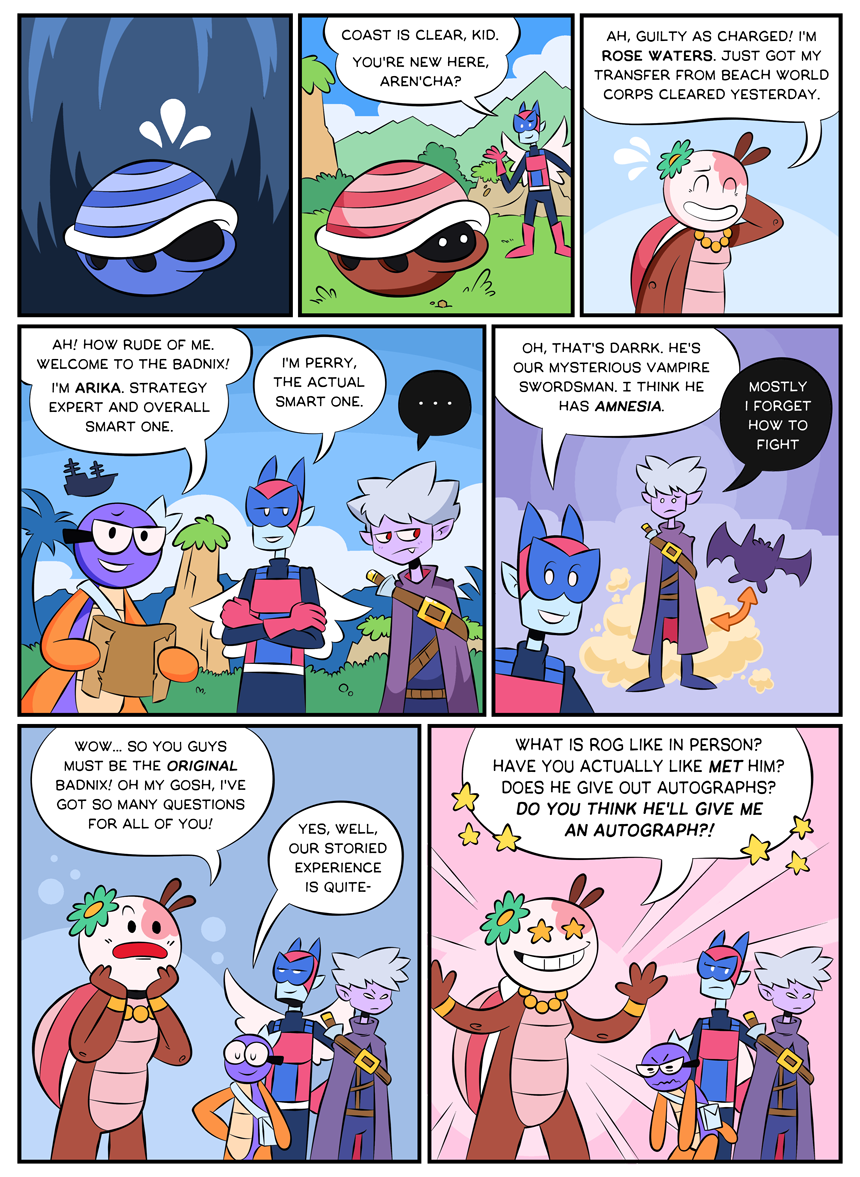 Rog's autograph policy is somewhat hampered by his lack of hands. That said, he will gladly dip his face in an inkwell and smear something close to writing on an object of your choosing.